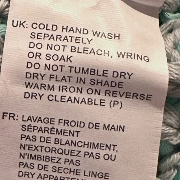 Ksubi Waffle Knit Sweater / Jumper size XS in Mint Blue-Green / Light Gray - Picture 8 of 8